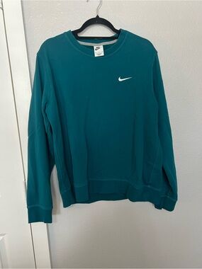 Nike Teal Green Crewneck Sweatshirt with White Swoosh